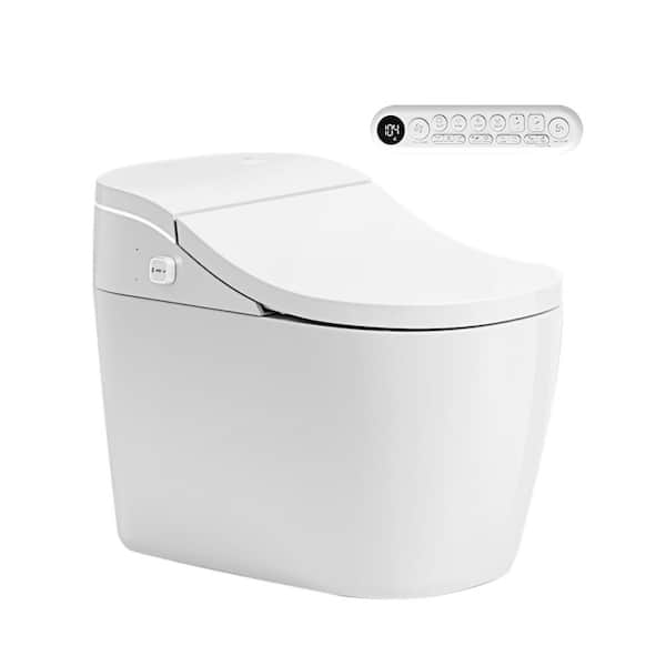 Vittuone Elongated Smart Bidet Toilet in White with Automatic Cleaning, Uv Sterilization, Aroma Diffuser, Water Filter