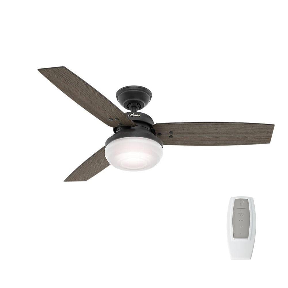 Hunter Camino 48 In Indoor Weathered Zinc Oak Ceiling Fan With Light And Universal Remote 59189 The Home Depot