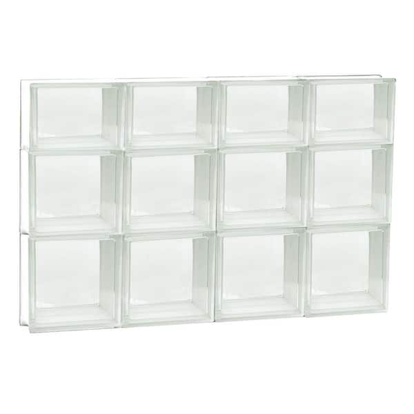 Clearly Secure 31 in. x 21.25 in. x 3.125 in. Frameless Clear Non-Vented Glass Block Window