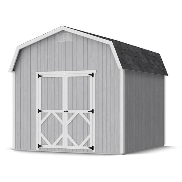 Classic Gambrel 10 ft. x 10 ft. Outdoor Wood Storage Shed Precut Kit with 6 ft. Sidewalls and Floor (100 sq. ft. )