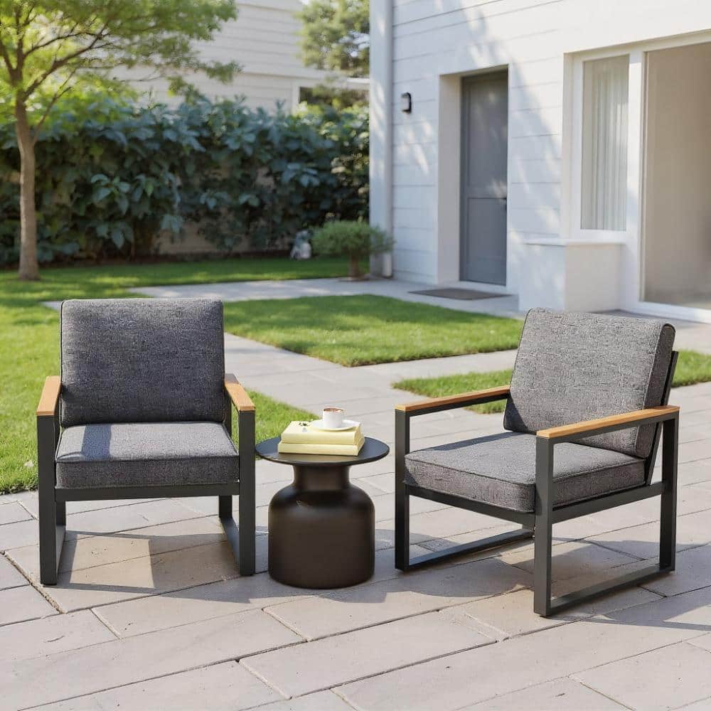 2 Grey Modern Aluminum Rattan Arm Sofas Suitable For Balcony price history on PriceWatchPro