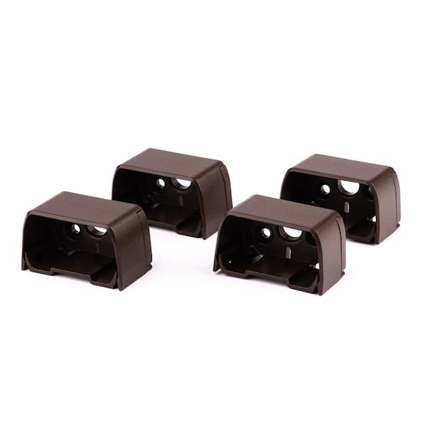 Rapid Rail Weathered Brown Aluminum Line Bracket Kit (4-Pack)