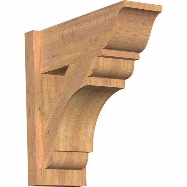 Ekena Millwork 8 in. x 20 in. x 20 in. Western Red Cedar Olympic Traditional Smooth Outlooker