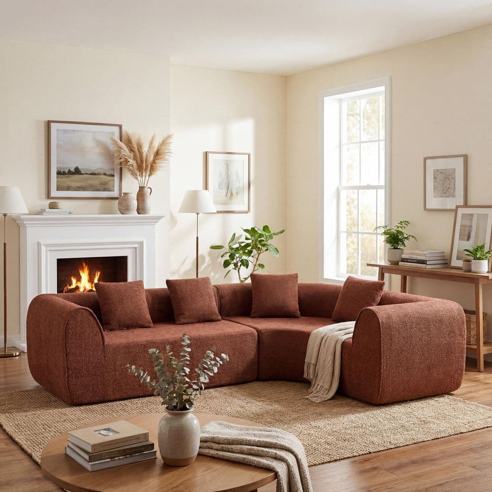 CHRISTOPHER KNIGHT HOME Valerie 110.2 in. Polyester Upholstered L ...