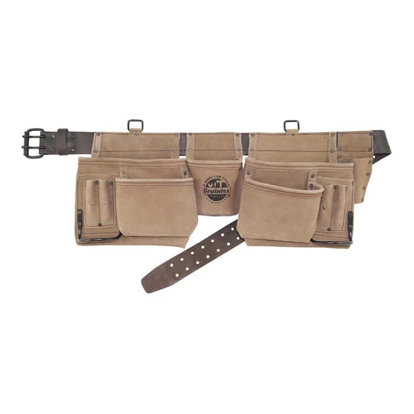 Graintex Beige 12-Pocket Suede Leather Tool Apron