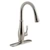 KOHLER Cruette Single-Handle Pull-Down Sprayer Kitchen Faucet with