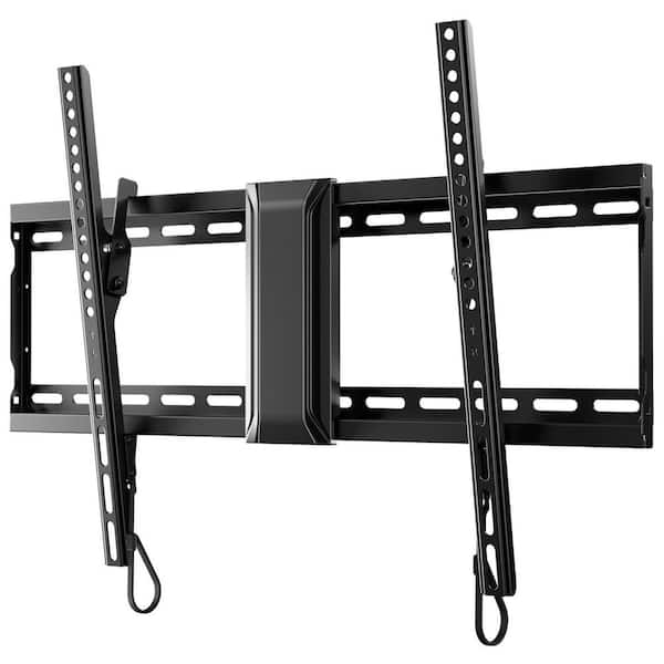 PERLESMITH Tilt TV Wall Mount Bracket for 37–86-inch TVs, Low-Profile, Adjustable Pull Cords, Supports up to 132 lbs.