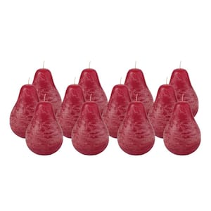 2.5" Cranberry Petite Decorative Timber Pears - Set of 12