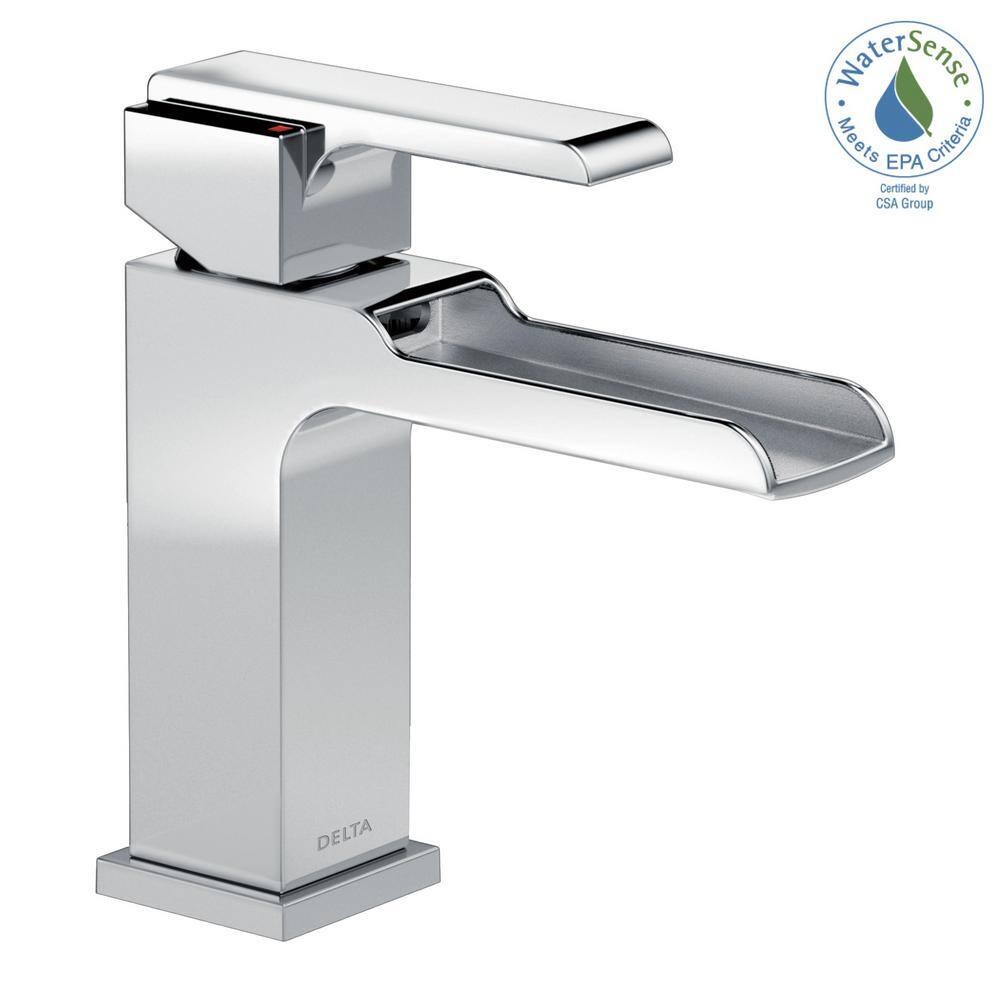 Sleek Modern Chrome Single Hole Brass Bathroom Faucet