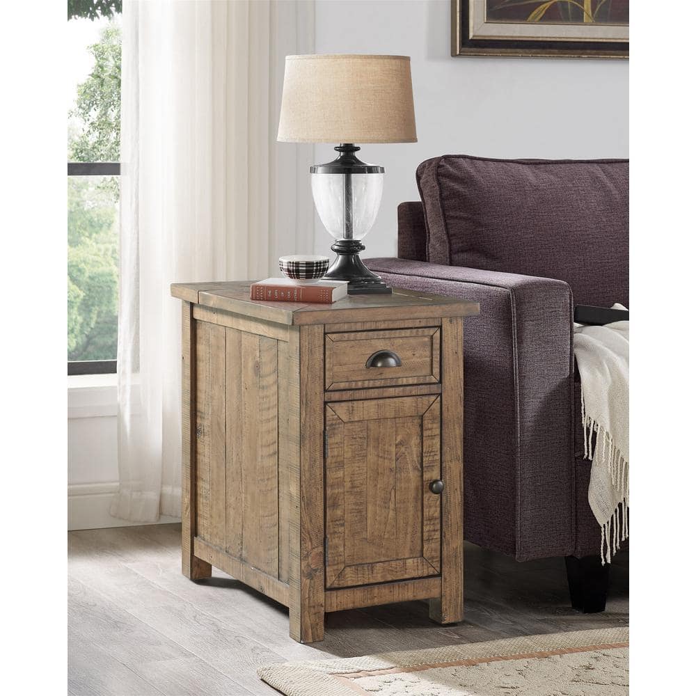 Monterey 16 in. Natural Chairside End Table with Power - thumbnail 8