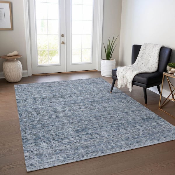 Chantille Machine Washable Indoor/Outdoor Abstract ACN1746 Blue 9 ft. x 12 ft. Area Rug