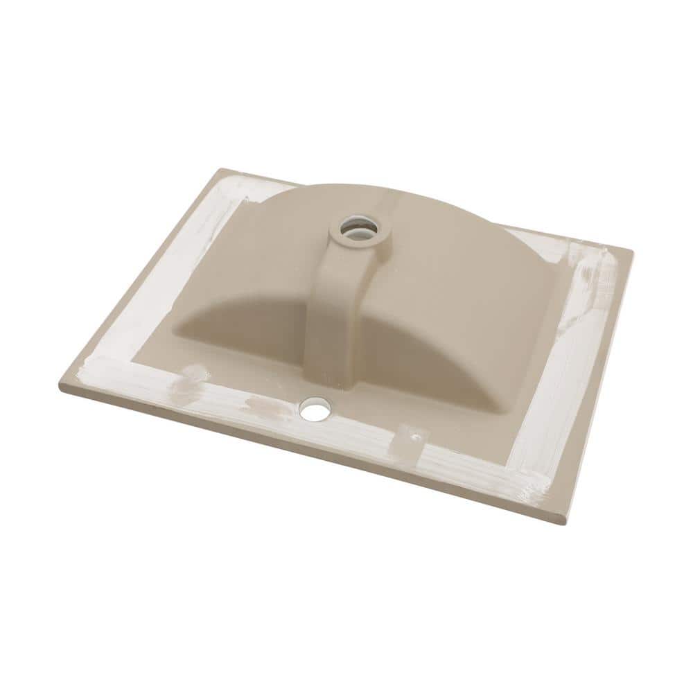 24x18" White Ceramic Rectangular Vanity Top with Single Sink