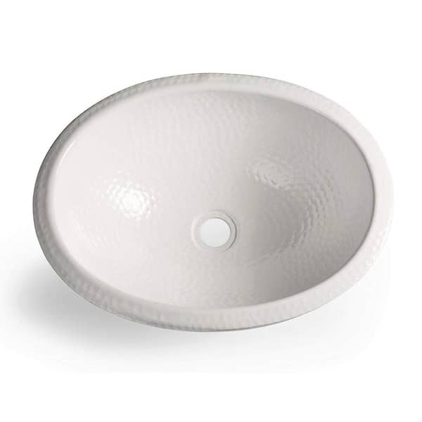 glacier bay oval drop in bathroom sink in white