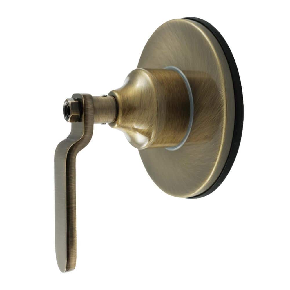 Whitaker 1/2 in. Single-Handle 1-Hole Wall Mount 3-Way Diverter Valve with Trim Kit in Antique Brass price history on PriceWatchPro