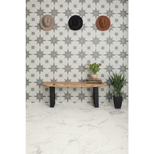 Memoir Crystal Black 12 in. x 12 in. Glazed Ceramic Floor and Wall Tile (16.49 sq.ft./case)