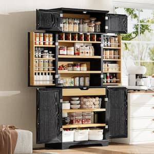 Manhattan Comfort Cornelia Black 71.11 in. Modern Accent Storage