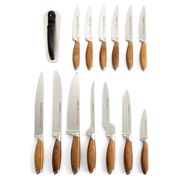 Schmidt Brothers Acacia Shiplap 15-Piece Knife Block Set