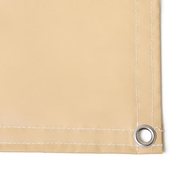 TarpsNow 5 ft. x 5 ft. Tan 20 Mil 18 oz. Heavy Duty Vinyl Plastic
