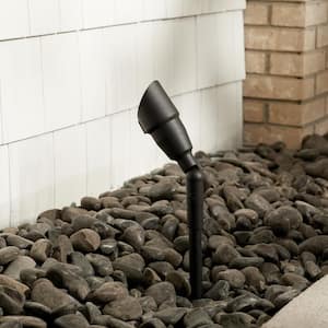 6 in. Textured Black Outdoor Landscape Fixture Mounting Stem (1-Pack)
