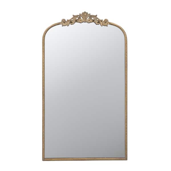 Miscool Anky 24 in. W x 41.7 in. H MDF Framed Gold Wall Mounted Decorative Mirror