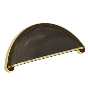 3.7 in. (76mm) Oil Rubbed Bronze Semicircle Pure Copper Cabinet Drawer Cup Pull