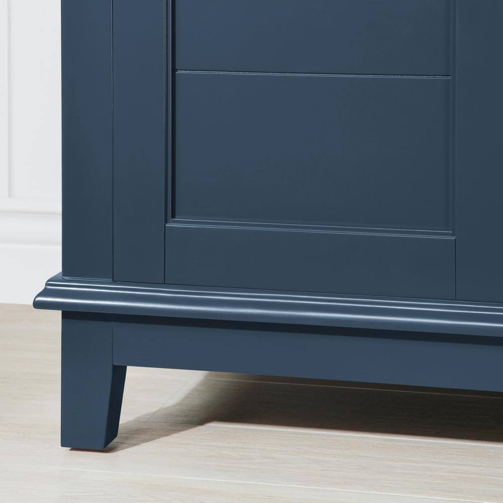 Pembroke Greyish Blue 30" Single Sink Freestanding Bathroom Vanity with Marble Countertop