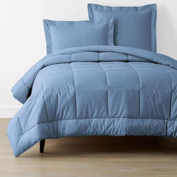 The Company Store Company Cotton Slate Blue Twin/Twin XL Cotton Percale Comforter