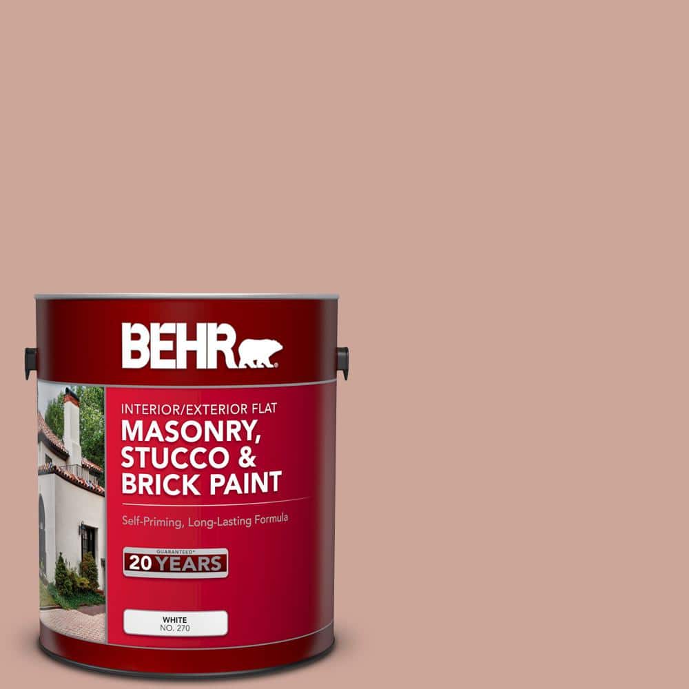 1 gal. #MS-03 Ocean Coral Flat Interior/Exterior Masonry, Stucco and Brick 
