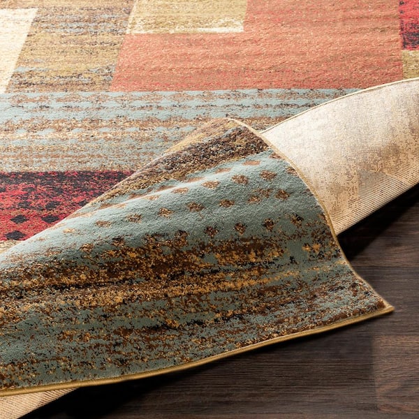 rug.rug 　no2 Livabliss Kazuno Dark Red 2 ft. 11 in. x 7 ft. 3 in. Indoor