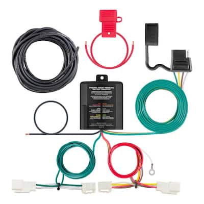 Custom Vehicle-Trailer Wiring Harness, 4-Way Flat Output, Select Toyota RAV4, Quick Electrical Wire T-Connector