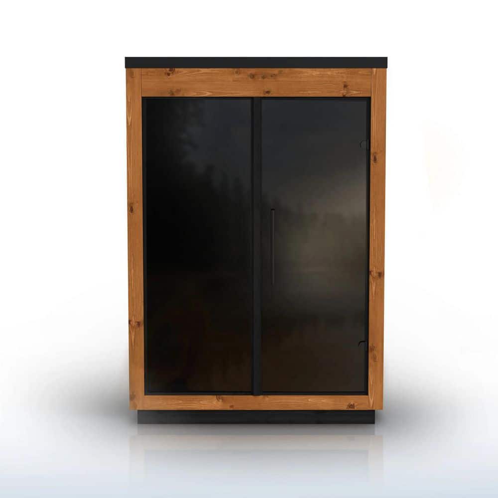 2-Person Outdoor Scots Pine Wood Traditional Wet/Dry Sauna with Electric Heater and EPDM Roof-UL Certified