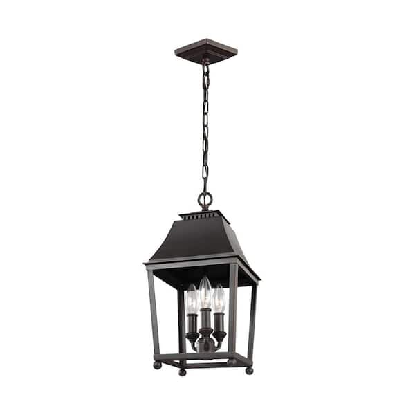 Generation Lighting Galloway 3-Light Dark Antique Copper/Antique Copper Mini Pendant