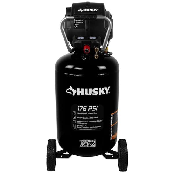 Husky 30 Gal. 175 PSI High Performance Oil Free Portable Electric Air Compressor
