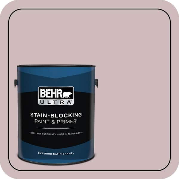 BEHR ULTRA 1 gal. #N120-3 Mauve it Satin Enamel Exterior Paint & Primer