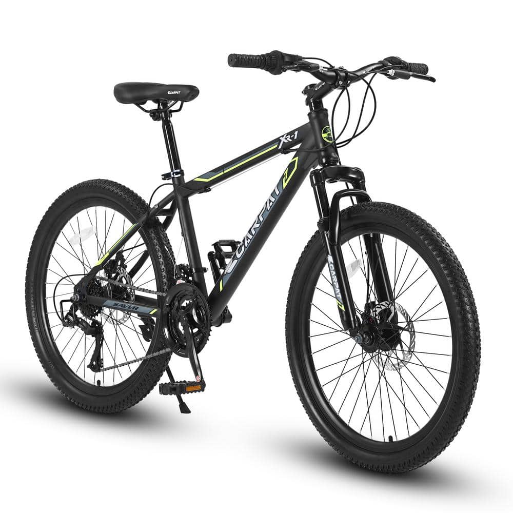 24 in. Green Girls and Boys Shimano 21-Speed Mountain Bike with Daul Disc  Brakes and Front Suspension MTB FCBF11-200 - The Home Depot