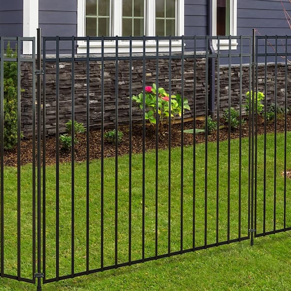 Heritage 60.6 in. H 3-Rail Steel Fence Post