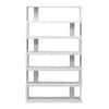 Baxton Studio 75.5 in. White Wood 6 shelf Accent Bookcase with