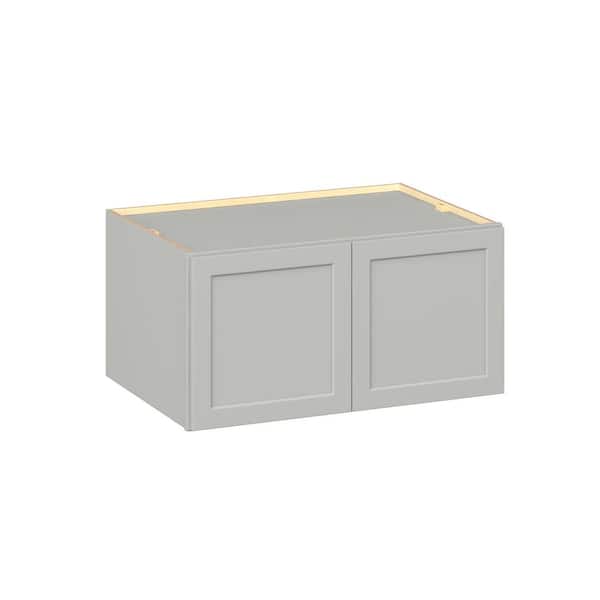 Emerson Whisper Gray Wall Bridge 2 door Ready to Assemble Kitchen Cabinet (36 in. W x 18 in. H x 24 in. D)