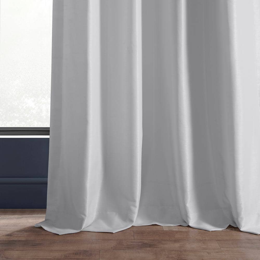 Ice Faux Silk Room-Darkening 108" Window Curtain Panel