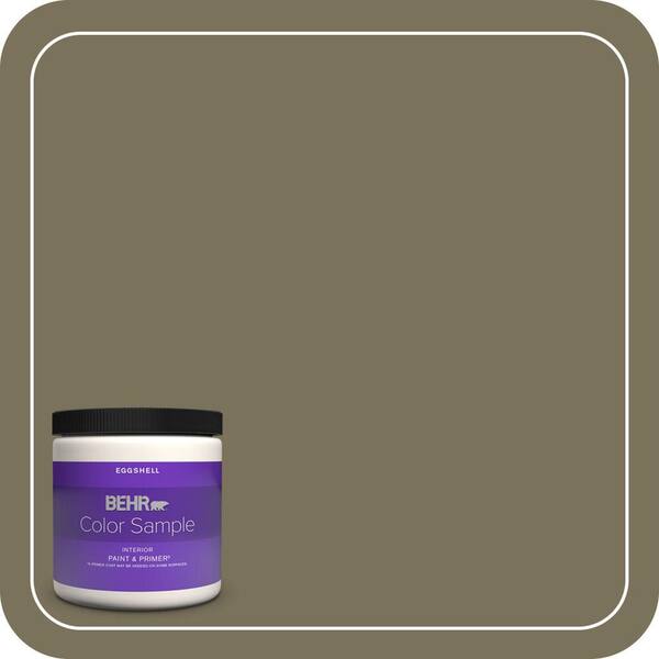 BEHR PREMIUM PLUS 8 oz. #380F-7 Crocodile Eggshell Enamel Interior Paint & Primer Color Sample