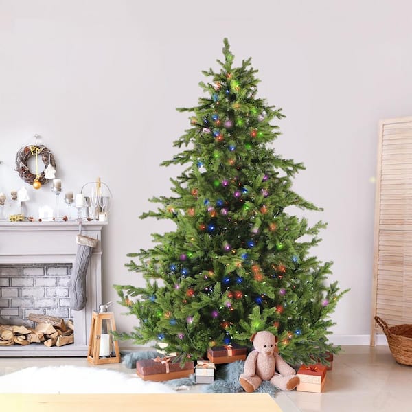 Fraser Hill Farm 7.5 ft. Pre-Lit Woodside Pine Artificial Fraser Hill Farm 7.5 ft. Pre-Lit Woodside Pine Artificial