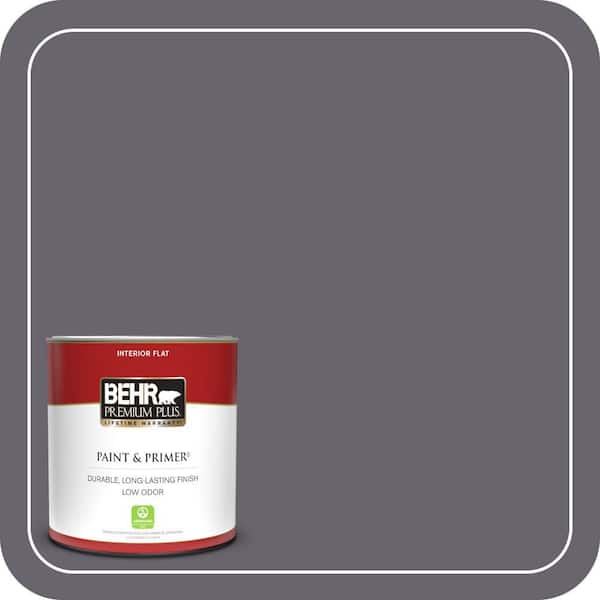 BEHR PREMIUM PLUS 1 qt. #N550-6 Alter Ego Flat Low Odor Interior Paint & Primer