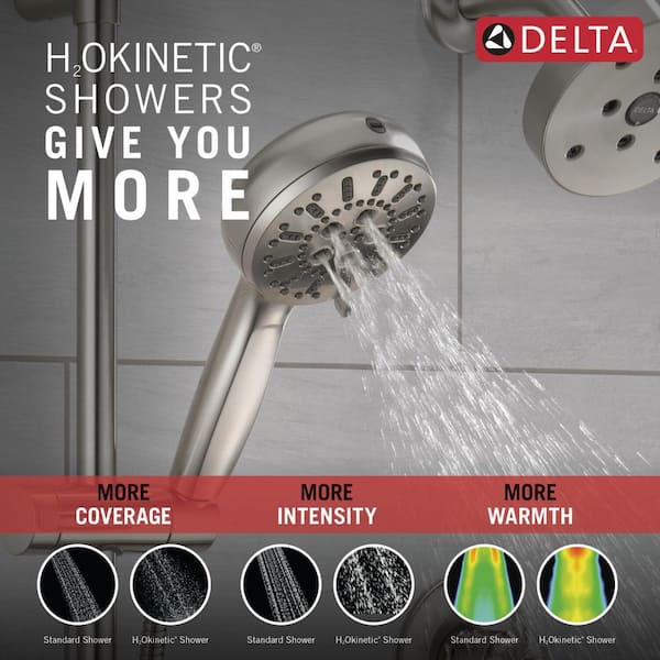Delta 7-Spray Patterns 4.5 in. Wall Mount Handheld Shower Head
