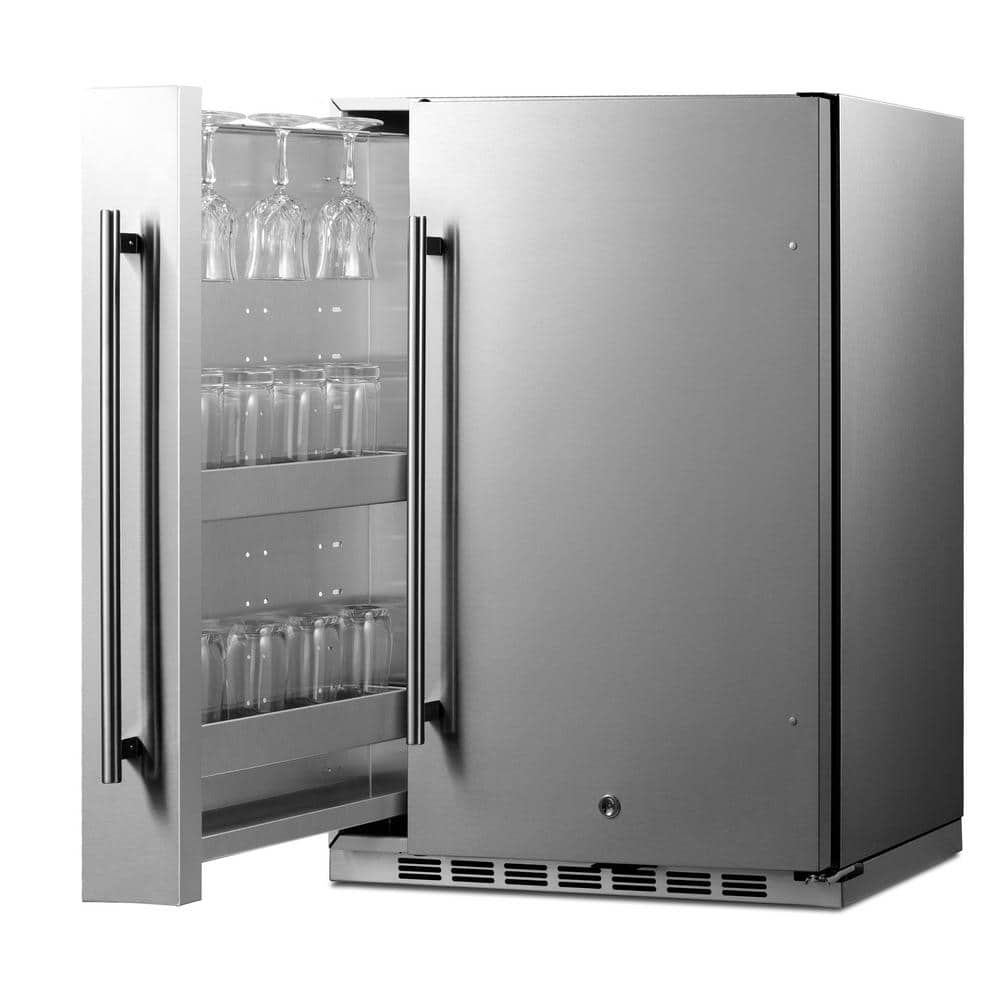 24" Stainless Steel Undercounter Smart Mini Refrigerator