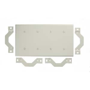 White 4-Gang Blank Plate Wall Plate (1-Pack)
