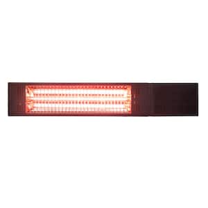 1500-Watt Infrared Wall-Mounted Electric Outdoor Heater with Gold Tube and Remote Control