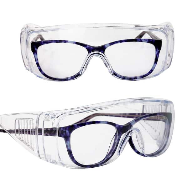 Clear Diamont Vented Over Clear Safety Glasses, ANSI Z87.1, Anti-Scratch (3-Pairs)