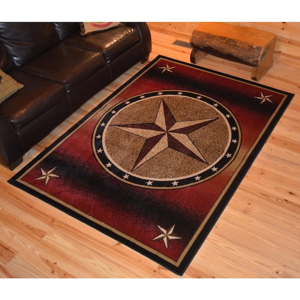 American Destination Rust Amarillo Western Multi-Color 5 ft. x 8 ft. Area Rug