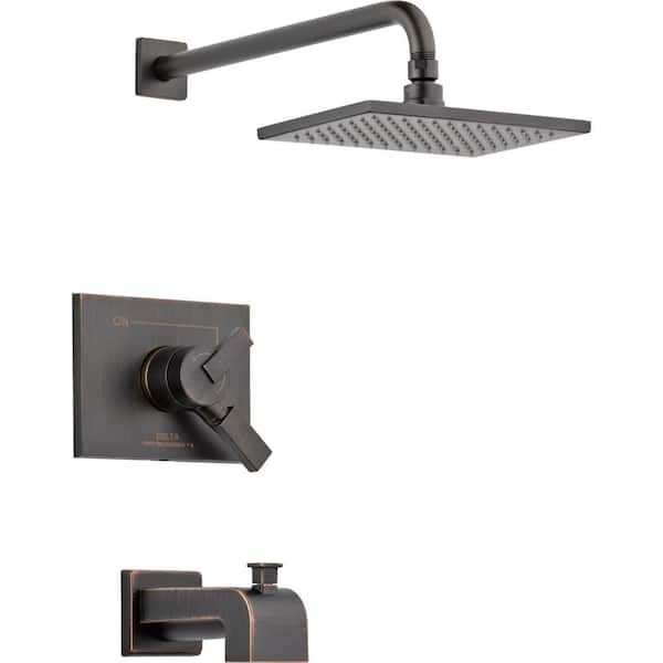 Delta Vero 1-Handle Tub and Shower Faucet Trim Kit in Venetian Bronze (Valve Not Included)