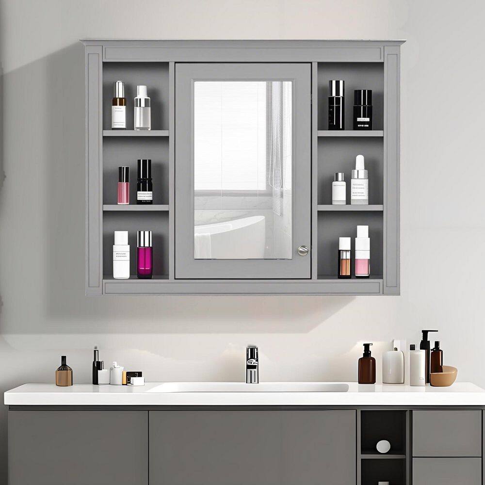 35 in. W x 27.5 in. H Large Rectangular Surface Mount Medicine Cabinet with Mirror price history on PriceWatchPro